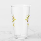 Weddenschap Monogram Surname Art Deco Gold Vourish Glas (Rechts)