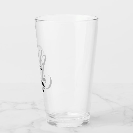Weddenschap Monogram Typografie Best Man Glas (Links)
