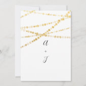 Weddenschap Monogram zwart wit licht gouden nieuwe Kaart (Achterkant)