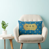 Weddenschap-monogrammed - Stylish Gold Polka Dots Kussen (Stoel)