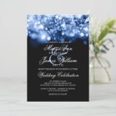 Weddenschap Mousserende lichten Sapphire Blue Kaart (Staand voorkant)