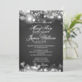 Weddenschap Mousserende lichten zilver Kaart (Staand voorkant)