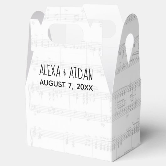 Weddenschap Muziek met tekst Bedankdoosjes (Geopend)