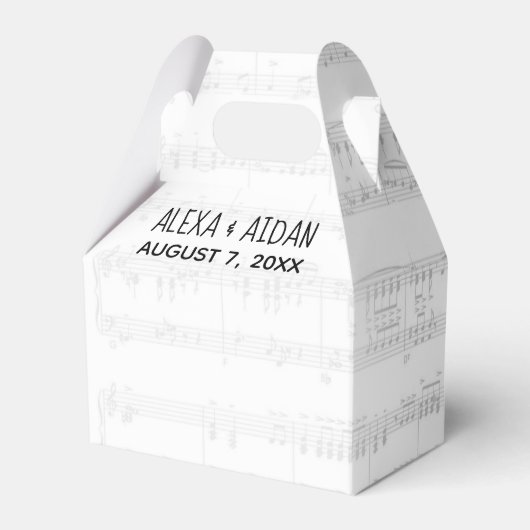 Weddenschap Muziek met tekst Bedankdoosjes (Voorkant Zijde)