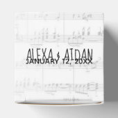 Weddenschap Muziek met tekst Bedankdoosjes (Bovenkant)