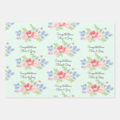 Weddenschap Names Fruit & Flowers Waterverf 3 Inpakpapier Vel (Voorkant 3)
