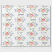 Weddenschap Names Fruit & Flowers Waterverf Roll Cadeaupapier (Vlak)