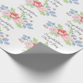 Weddenschap Names Fruit & Flowers Waterverf Roll Cadeaupapier (Hoek)