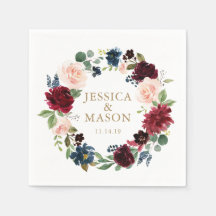 Weddenschap Napkin Burgundy Cocktail Napkin