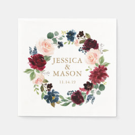 Weddenschap Napkin Burgundy Cocktail Napkin Servet