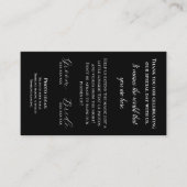 Weddenschap Napkin Invoegen Dank je creditcard Visitekaartje (Voorkant)