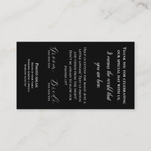 Weddenschap Napkin Invoegen Dank je creditcard Visitekaartje