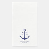 Weddenschap Nautical anchor marvy white custom mon Servet (Voorkant)