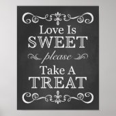 Weddenschap - Neem een bord met een Treat-bord Poster (Voorkant)