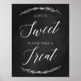 Weddenschap - Neem een bord met een Treat-bord Poster
