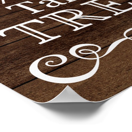 Weddenschap - Neem een Twitter Rustic Weddenschap Poster (Hoek)