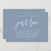 Weddenschap, niets Fancy, gewoon liefde Kaart (Voorkant / Achterkant)