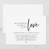 Weddenschap, niets Fancy, gewoon liefde Kaart (Voorkant / Achterkant)