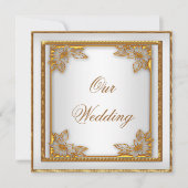Weddenschap Noite Old Gold White Art Deco Kaart (Voorkant)