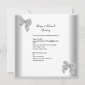 Weddenschap Noite White Silver Overlay Bow Jewel Kaart (Achterkant)