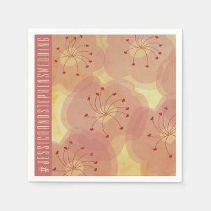 Weddenschap Norm Napkin Asian Influenced Floral Servet