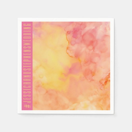 Weddenschap Norm Napkin Fresh Flowers Floral Servet (Voorkant)