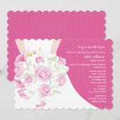 Weddenschap Nosegay Bridal Shower Kaart (Voorkant / Achterkant)