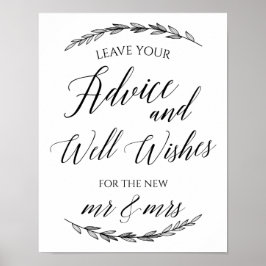 Weddenschap - Nou wil Laurel Wedding Sign Poster
