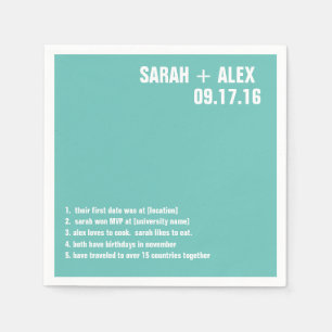 Weddenschap of douche Facts Cocktail Napkin Servet