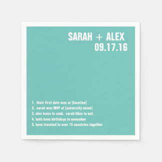 Weddenschap of douche Facts Cocktail Napkin Servet