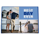 Weddenschap of Jubileum Foto Collage Blue Groot Cadeauzakje (Voorkant)