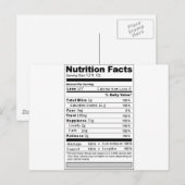 Weddenschap of Jubileum Sweet Funny Nutrition Labe Briefkaart (Voorkant / Achterkant)