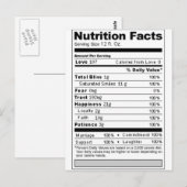 Weddenschap of Jubileum Sweet Funny Nutrition Labe Briefkaart (Voorkant / Achterkant)