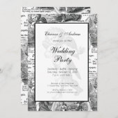 Weddenschap of Verloving  Cupid French Toile Kaart (Voorkant / Achterkant)