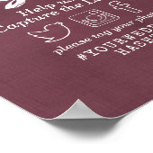 Weddenschap Oh Snap Hashtag Hydrangeas & String Li Poster (Hoek)