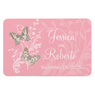 Weddenschap om de datum te bewaren die de vlinder  magneet