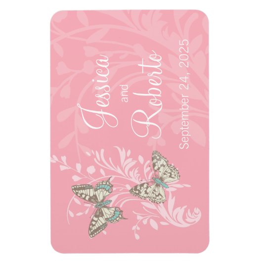 Weddenschap om de datum te bewaren die de vlinder  magneet (Verticaal)