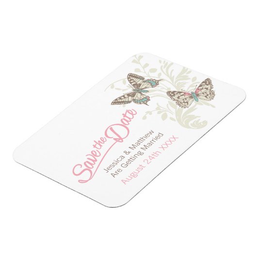 Weddenschap om de datum te bewaren die de vlinder  magneet (Linkerzijde)