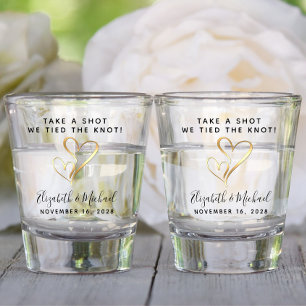 Weddenschap om een schok te nemen die we de knoop  shot glas