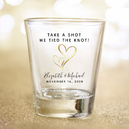 Weddenschap om een schok te nemen die we de knoop  shot glas