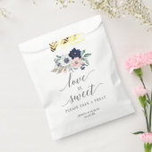 Weddenschap om liefde is een zoete Navy Blooms Bedankzakje (Gezegeld)