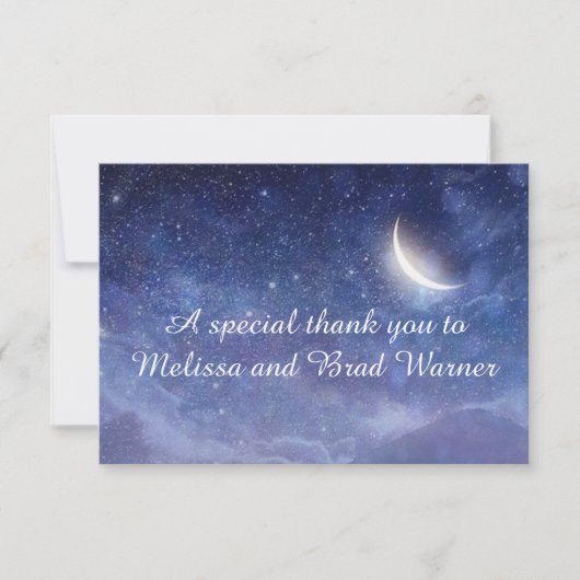 Weddenschap onder de algemene sterrenkaart bedankkaart (Voorkant)