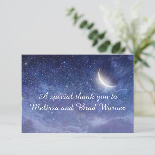 Weddenschap onder de algemene sterrenkaart bedankkaart (Staand voorkant)