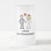 Weddenschap - onder nieuw beheer matglas bierpul (Center)