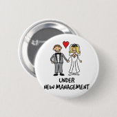 Weddenschap - onder nieuw beheer ronde button 5,7 cm (Voorkant /achterkant)