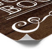 Weddenschap - Onderteken ons Guestbook Rustic Wedd Poster (Hoek)