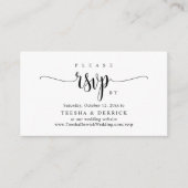 Weddenschap Online RSVP, Calligrafie Script Informatiekaartje (Voorkant)