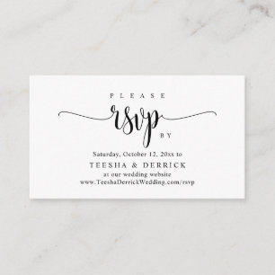 Weddenschap Online RSVP, Calligrafie Script Informatiekaartje
