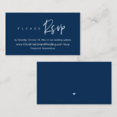 Weddenschap Online RSVP, Minimalistische Kaart (Voorkant / Achterkant)