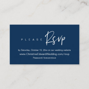 Weddenschap Online RSVP, Minimalistische Kaart